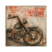 Rustic Square 3D Art Vintage Bicycle Wall Artwork for Room Decor